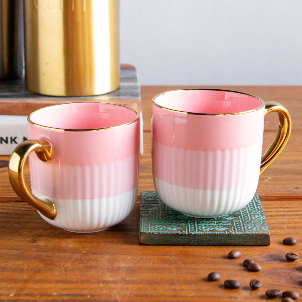 Radiance Coffee Mug Rose Glow (Set of 2) – 300 ml
