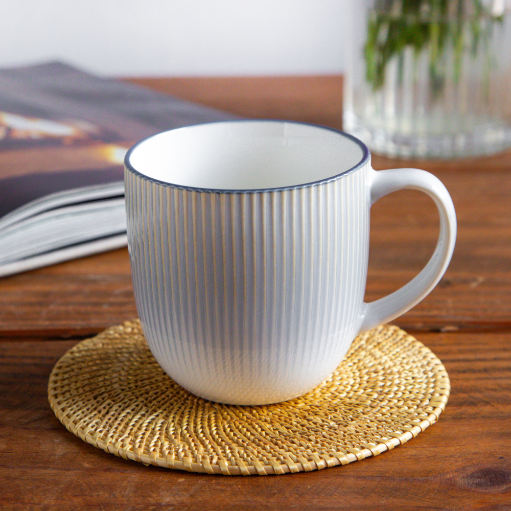 Aura Lines Blue Mist Coffee Mug (Set of 2) – 350 ml