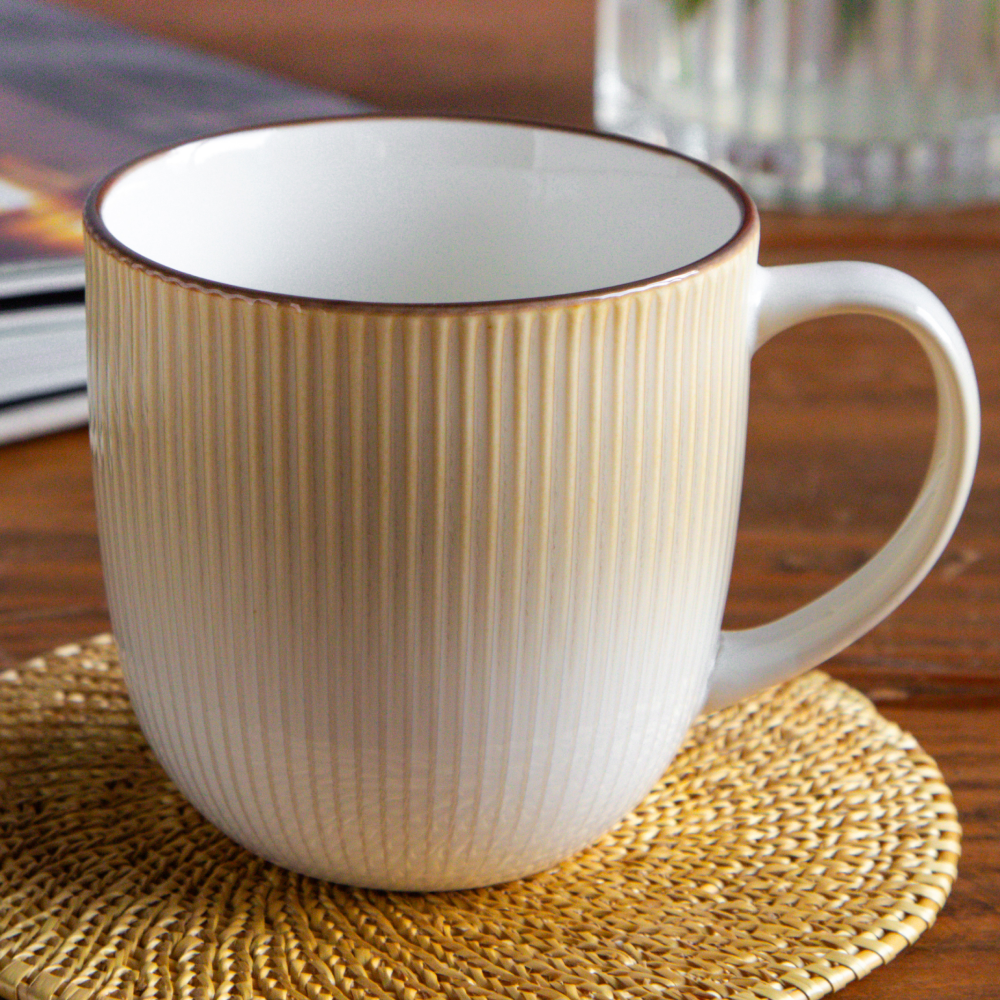 Aura Lines Golden Hue Coffee Mug (Set of 2) – 350 ml