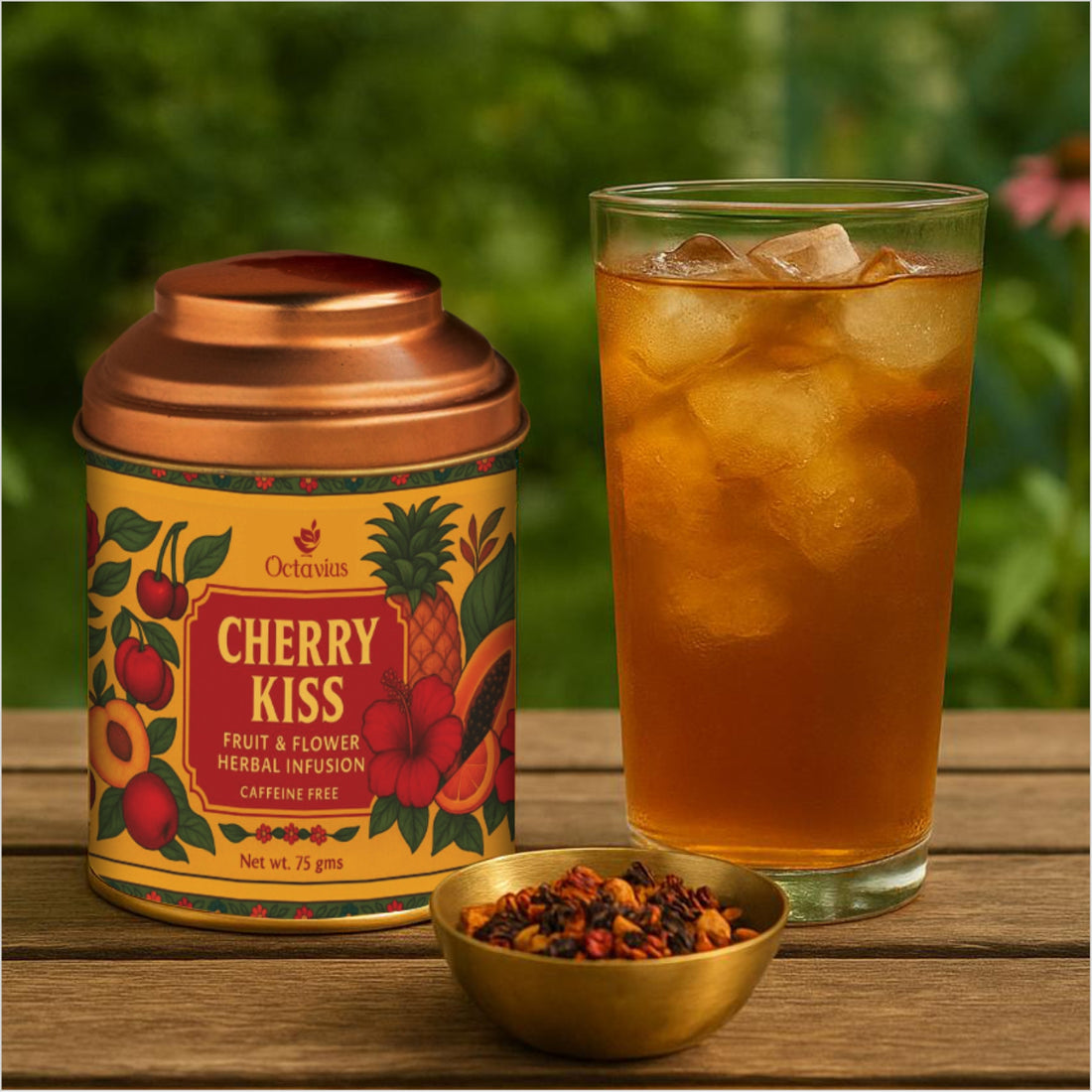 Octavius Cherry Kiss – Fruit &amp; Flower Herbal Infusion (75g)