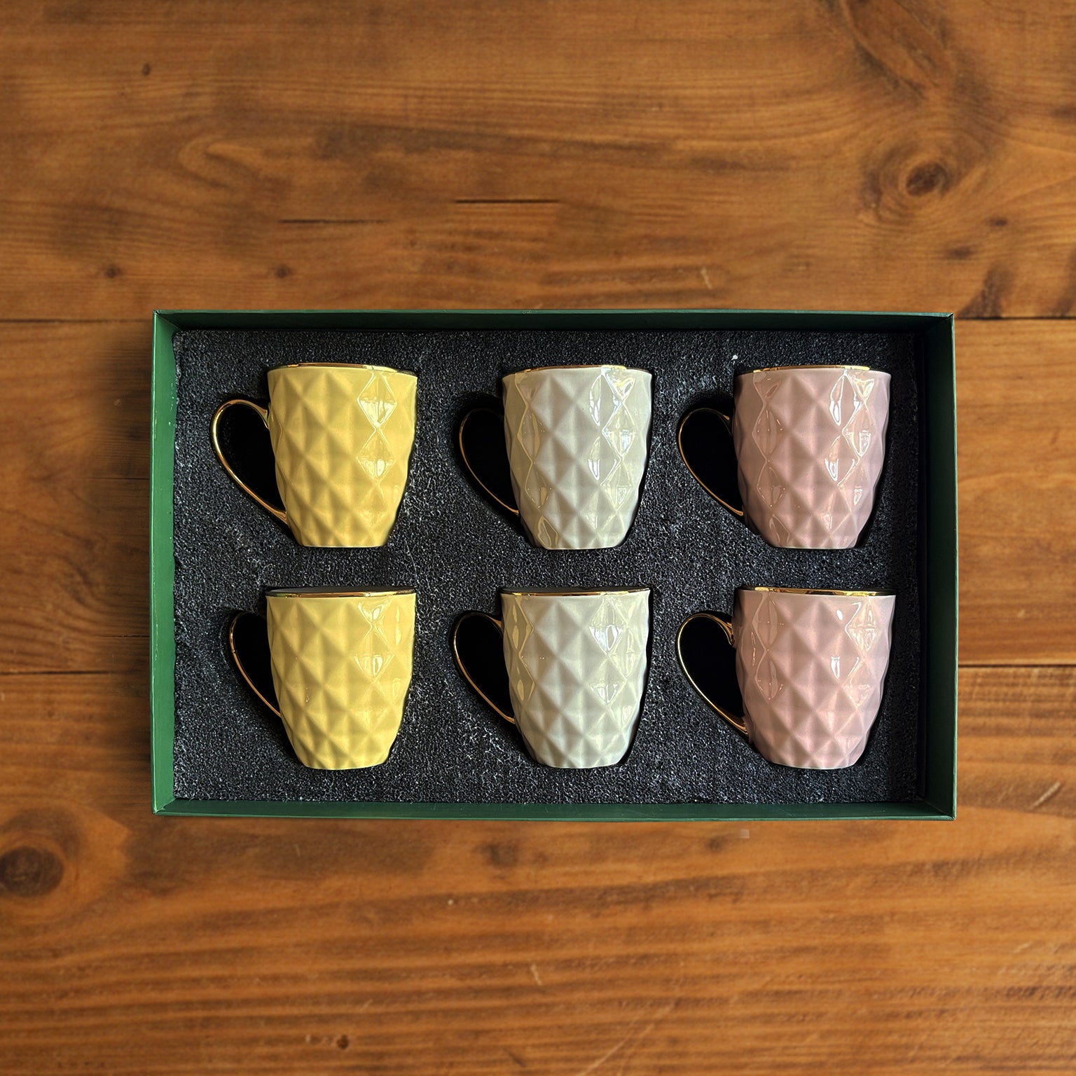 Golden Aura Teacup Set (6 pcs) – 200 ml each