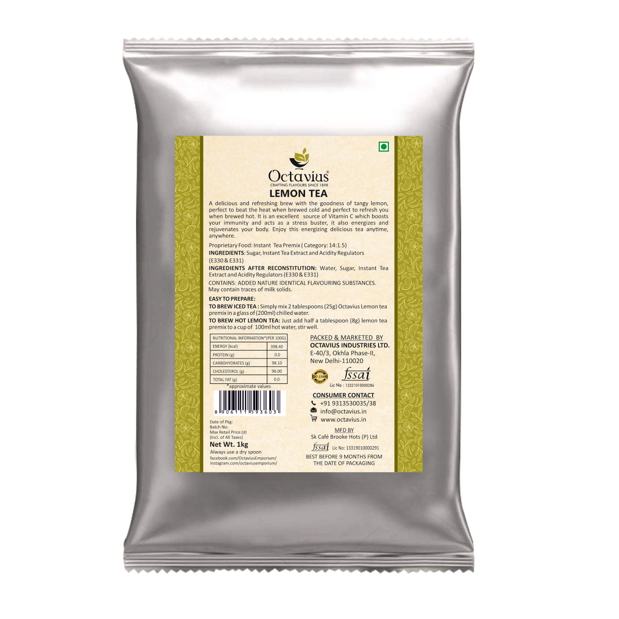 Lemon Iced Tea  Premix- 1kg (For Vending Machine)