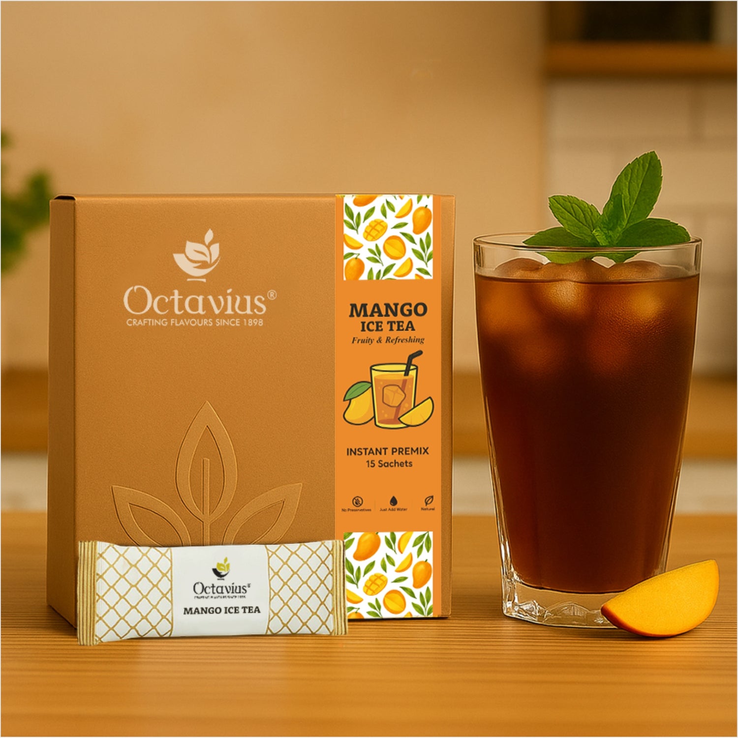 Mango Iced Tea Premix – 15 Sachets