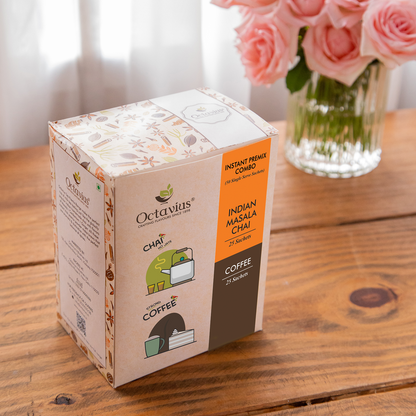 2 in 1 Instant Premix - Indian Masala and Coffee 50 Sachets