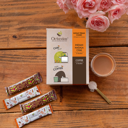 2 in 1 Instant Premix - Indian Masala and Coffee 50 Sachets