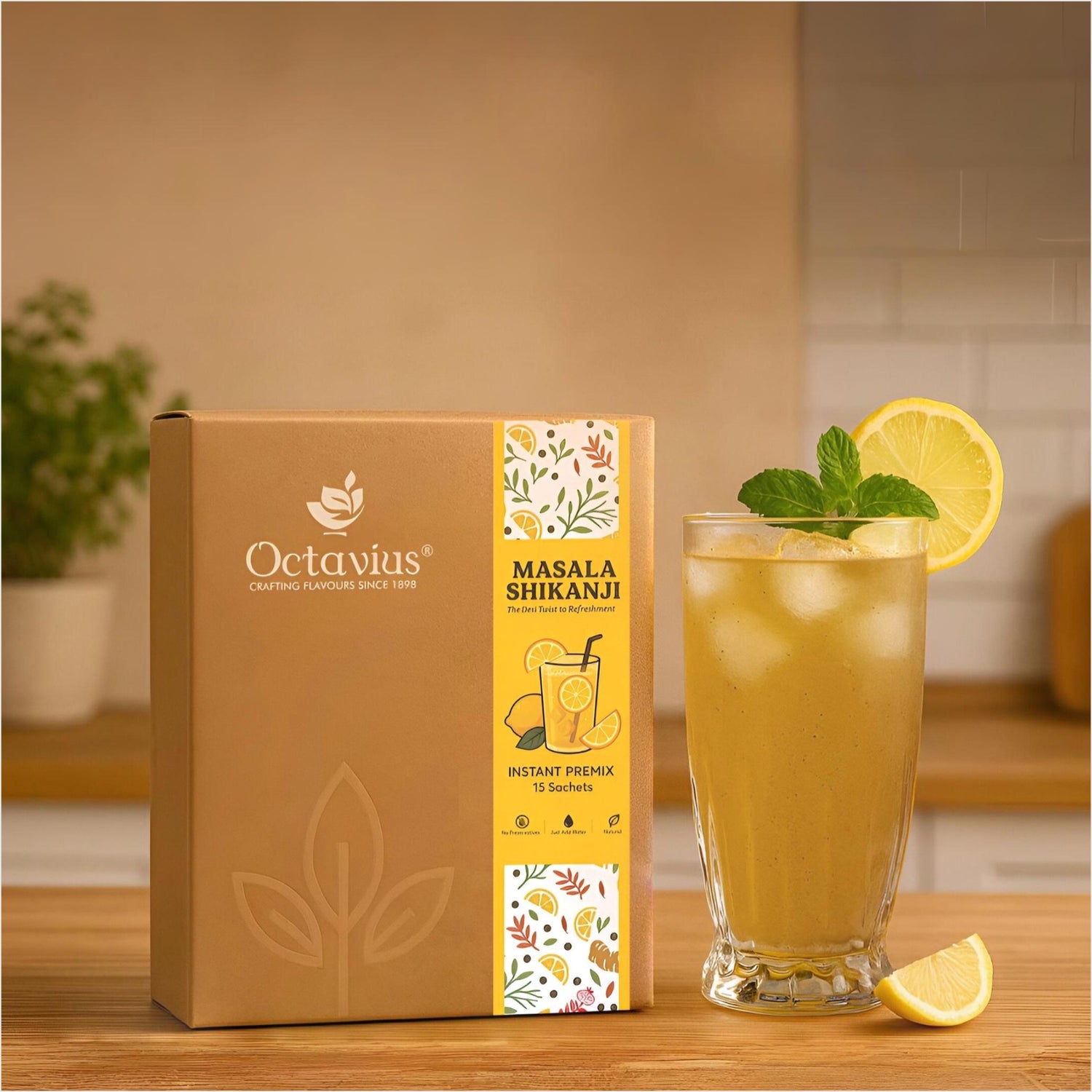 Octavius Masala Shikanji Premix– 15 Single Serve Sachets