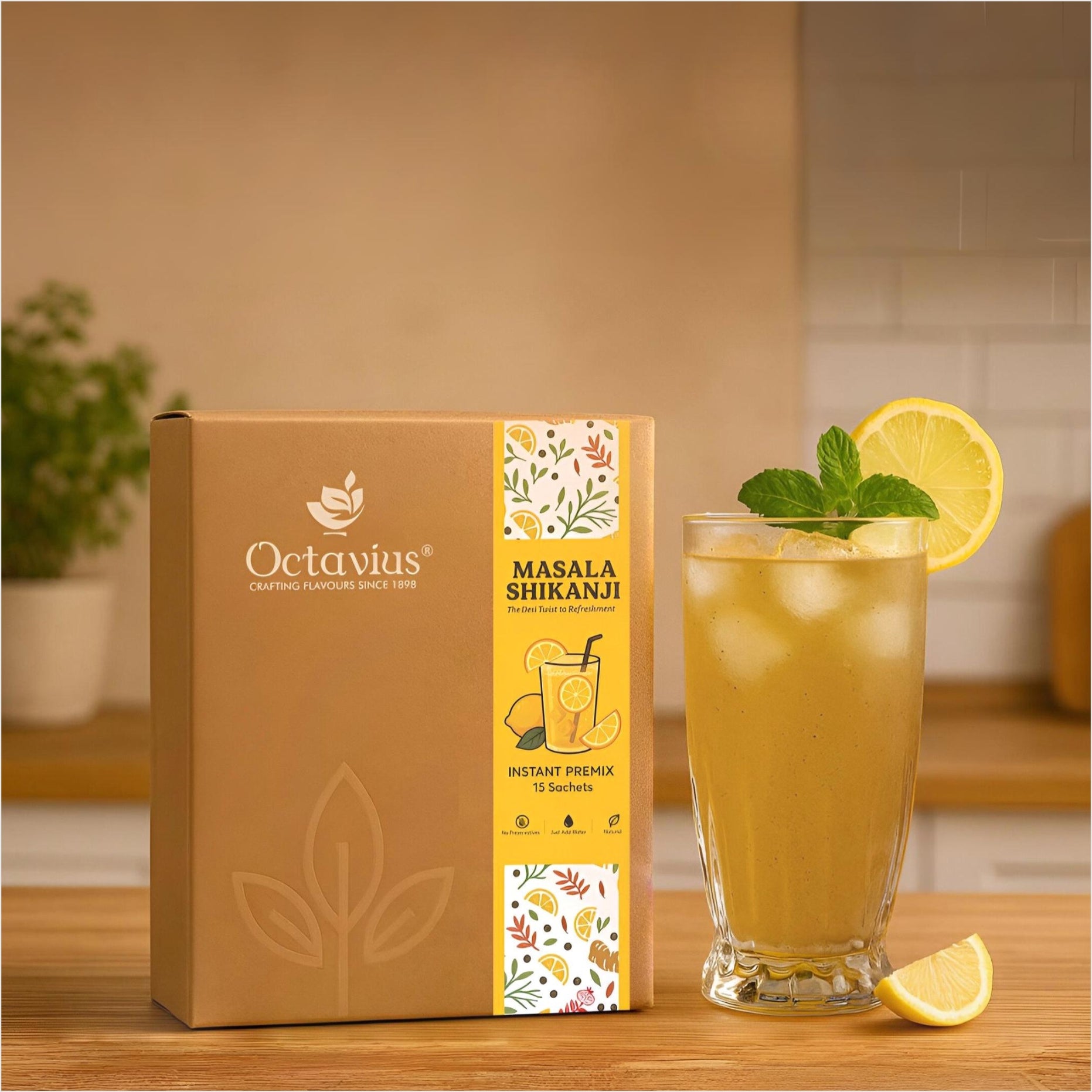 Octavius Masala Shikanji Premix– 15 Single Serve Sachets