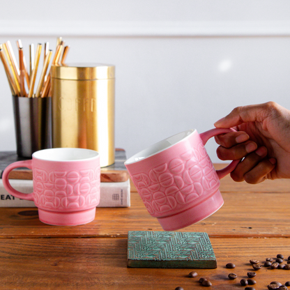 TerraCraft Collection Dusky Rose Mug (Pink) – 380 ml