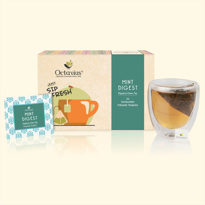 Mint Digest - 20 Enveloped Pyramid Tea Bags