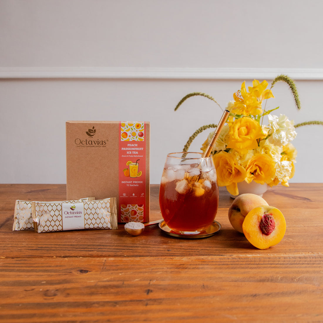 Peach-Passionfruit Iced Tea Premix - 15 Sachets