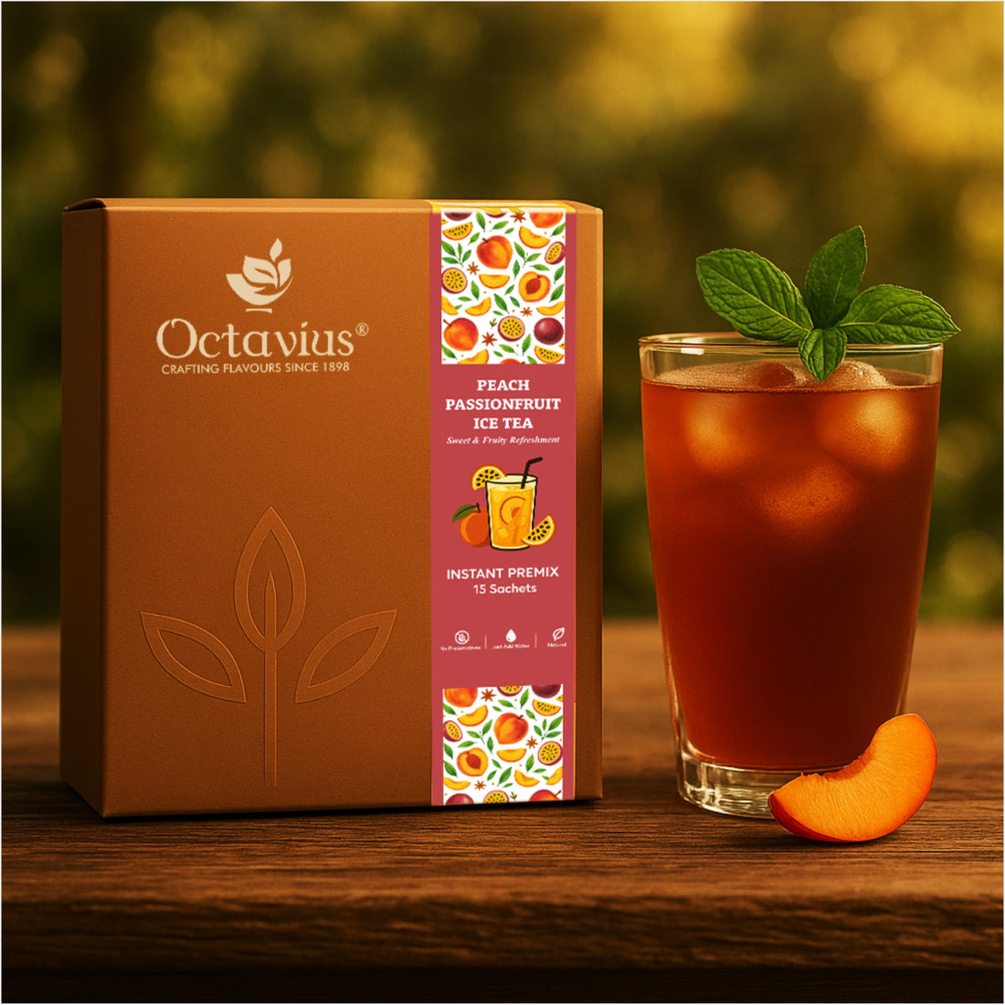 Peach-Passionfruit Iced Tea Premix - 15 Sachets