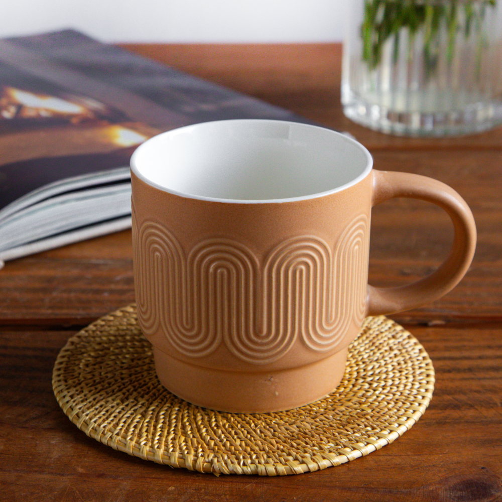 Waveform Collection Amber Drift Coffee Mug (Set of 2) – 380 ml