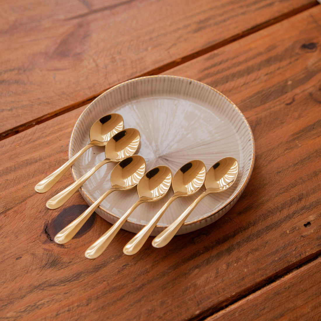 Gold Coffee Spoon Set – Set of 6