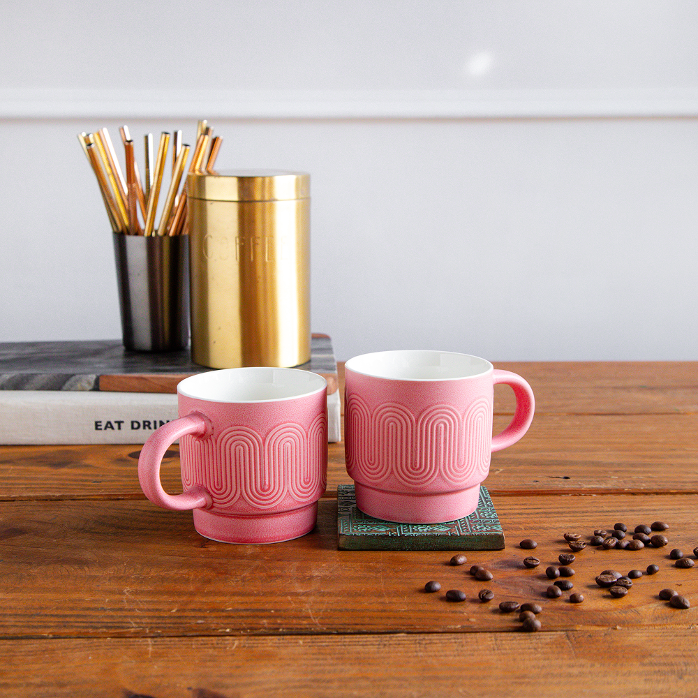 Waveform Collection – Rose Tide Coffee Mug (Set of 2) – 380 ml
