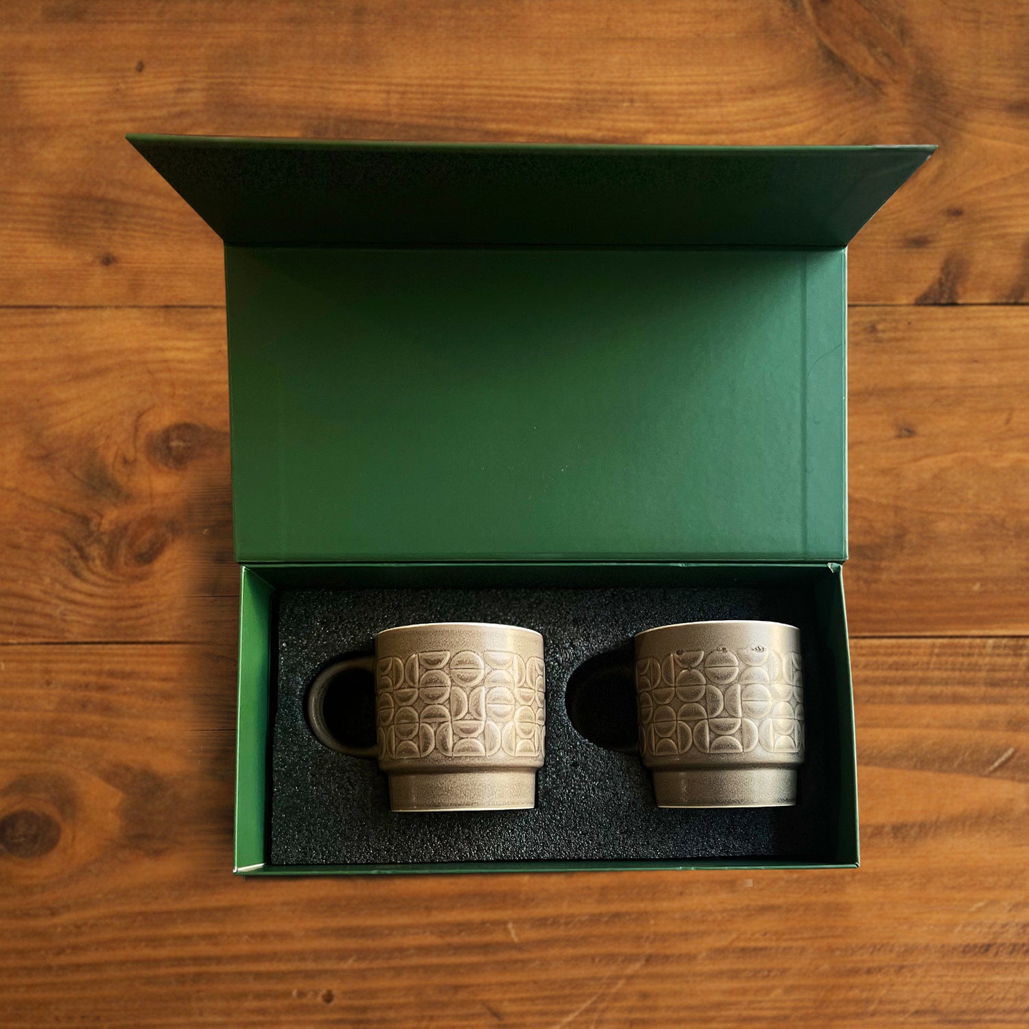 TerraCraft Collection Mocha Earth Ceramic Mug – 380 ml (Set of 2, Brown)