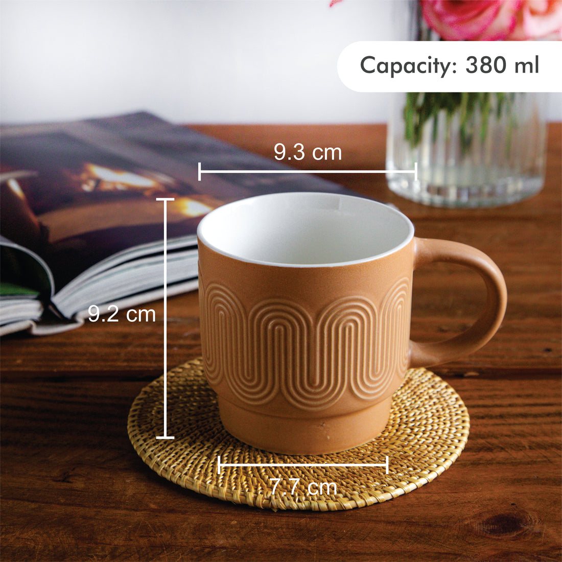 Waveform Collection Amber Drift Coffee Mug (Set of 2) – 380 ml
