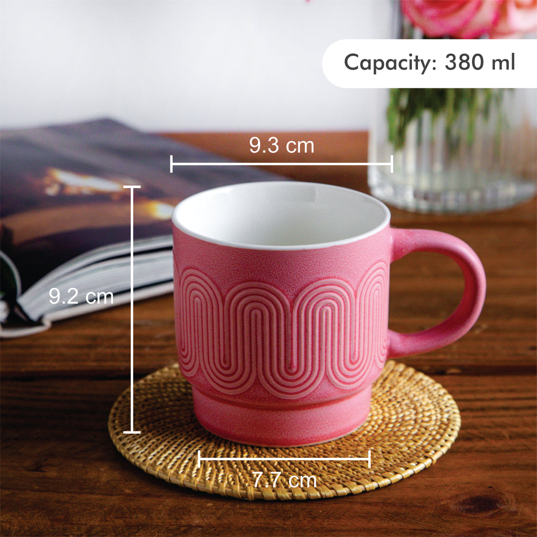 Waveform Collection – Rose Tide Coffee Mug (Set of 2) – 380 ml