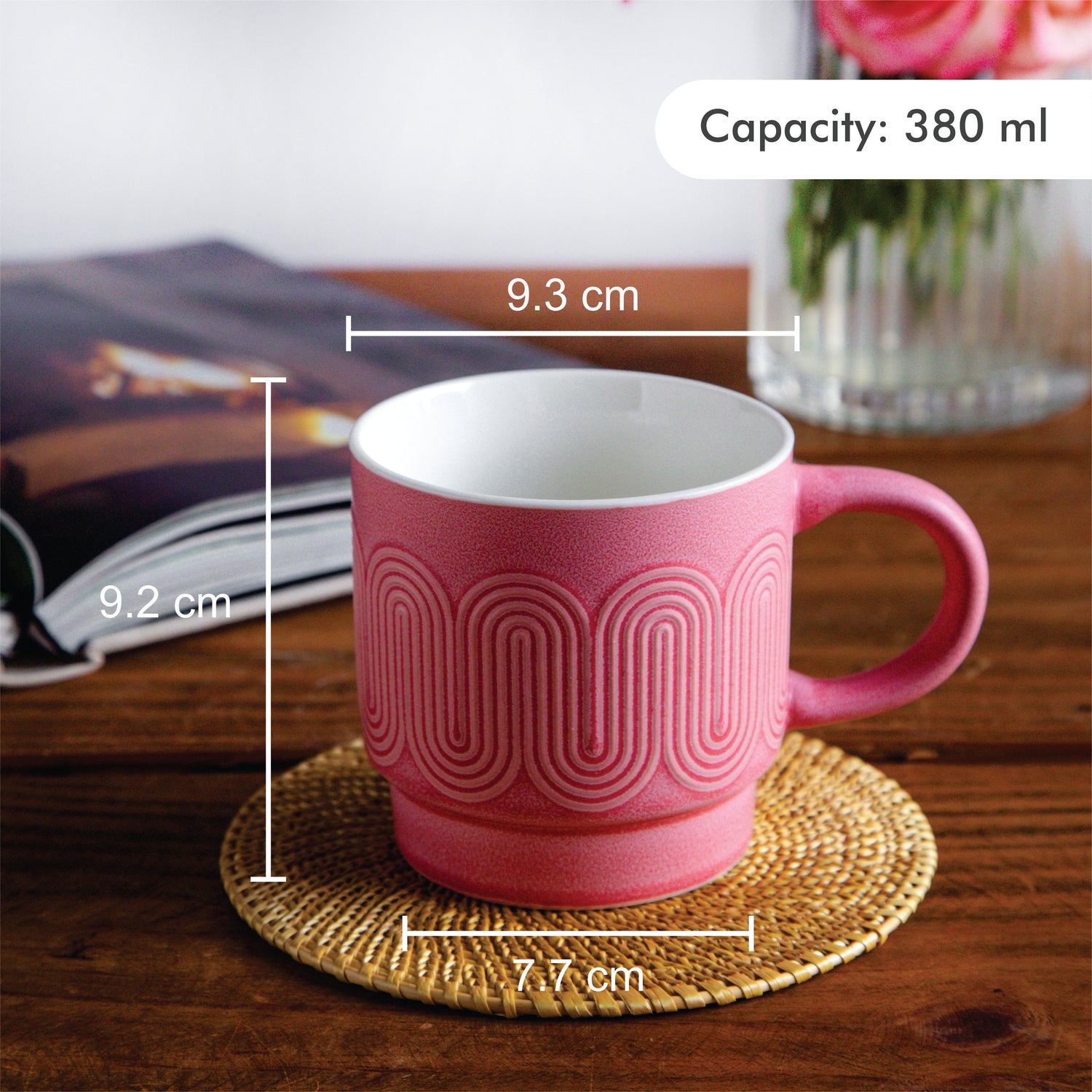 Waveform Collection – Rose Tide Coffee Mug (Set of 2) – 380 ml