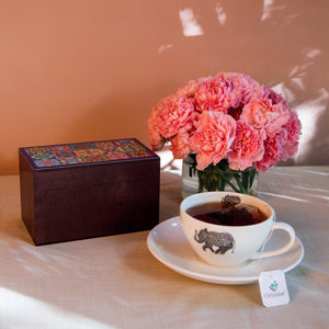 
                  
                    Load image into Gallery viewer, Assortment of Fine Teas- 30 Tea Bags in Tile Motif Wooden box
                  
                