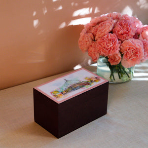 
                  
                    Load image into Gallery viewer, Assortment of Fine Teas- 30 Tea Bags Taj Print Wooden Box
                  
                