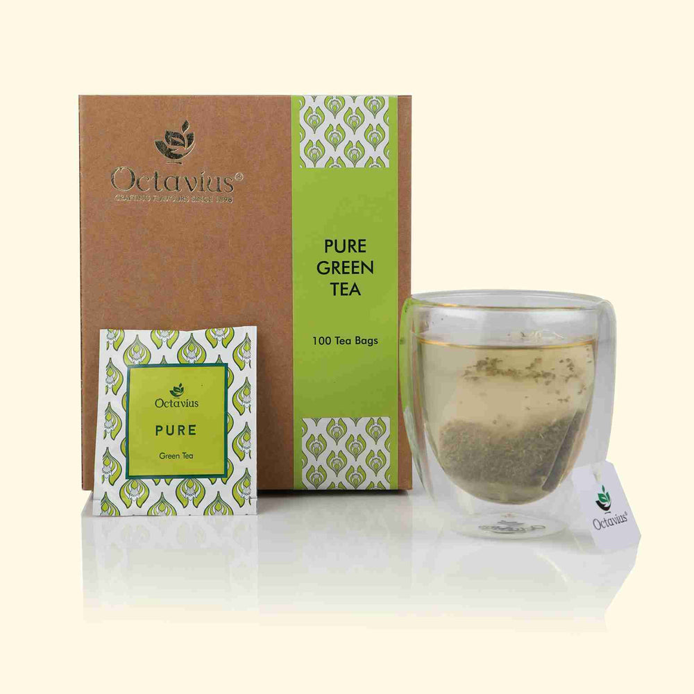 Pure Green Tea - 100 Enveloped Tea Bags Economy Pack