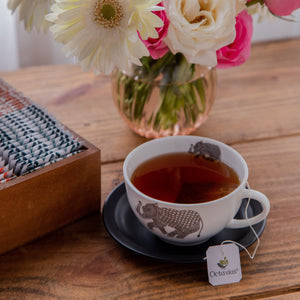
                  
                    Load image into Gallery viewer, Assortment of Fine Teas - 90 Black &amp;amp; Green Teabags in Handcrafted Wooden Box with Traditional Indian Vibrant Desi Print
                  
                