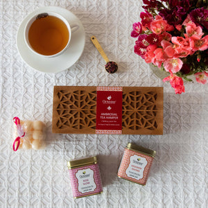 
                  
                    Load image into Gallery viewer, Ambrosial Tea Hamper (2 Wellness Teas &amp;amp; Organic Bubble candle)
                  
                