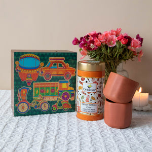 
                  
                    Load image into Gallery viewer, Desi Chai Hamper (Indian Masala Instant Tea &amp;amp; Kullad set)
                  
                