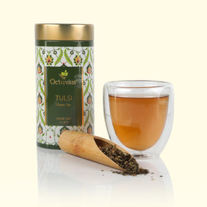 
                  
                    Load image into Gallery viewer, Tulsi Green Tea Loose Leaf- 75 Gms Tin Can
                  
                