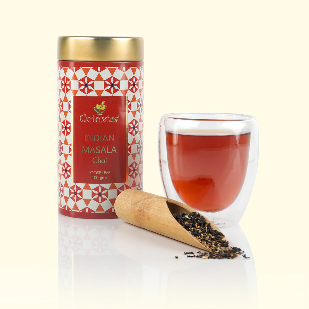 Indian Masala Chai Black Tea Loose Leaf  - 100 Gms Tin Can