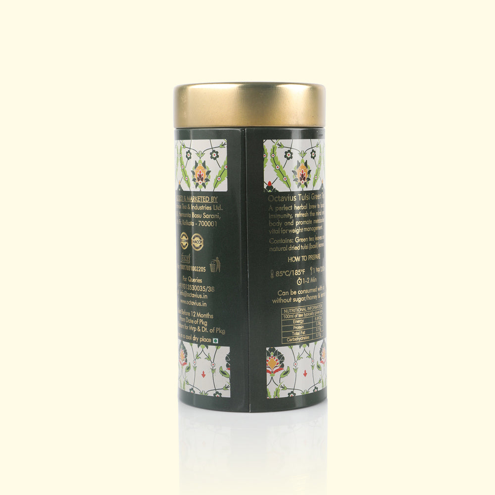 
                  
                    Load image into Gallery viewer, Tulsi Ginger Green Tea Loose Leaf - 75 Gms Tin Can
                  
                