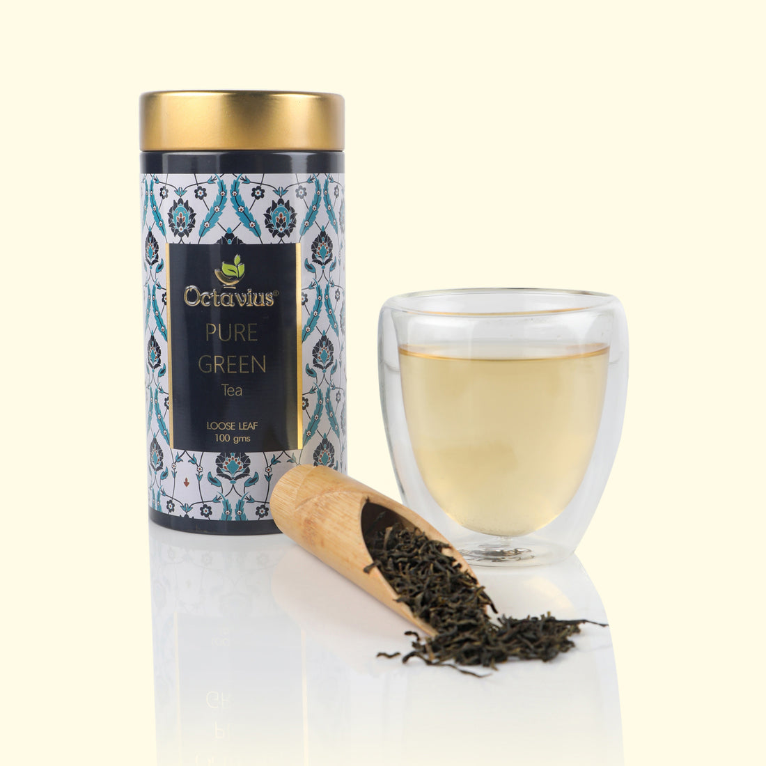 Pure Green Tea Whole Leaf - 100 Gms Tin Can