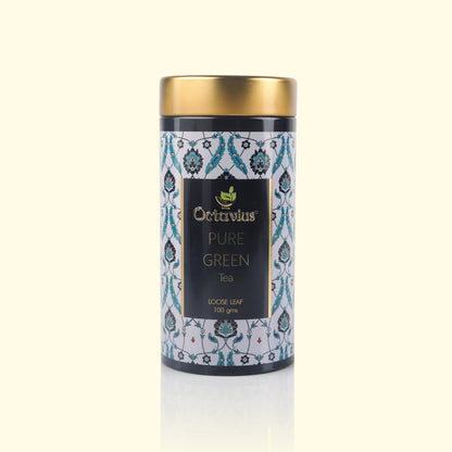 Pure Green Tea Whole Leaf - 100 Gms Tin Can