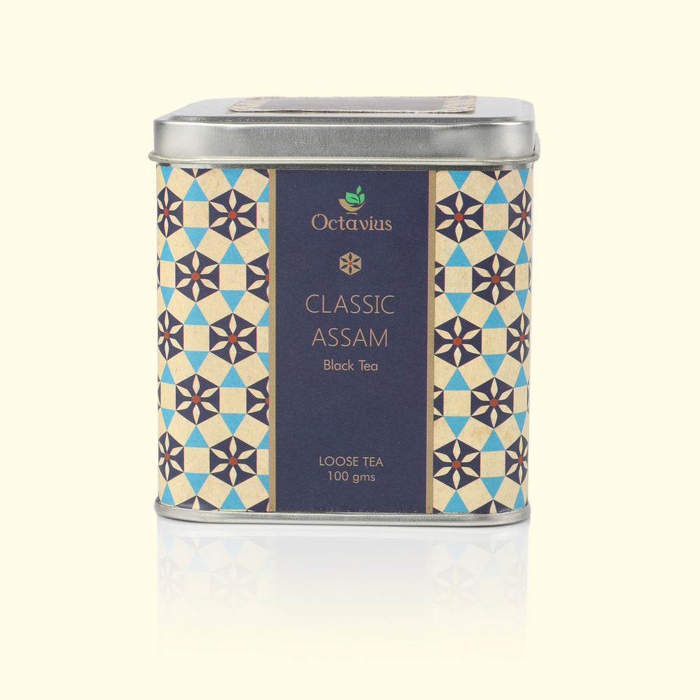 
                  
                    Load image into Gallery viewer, Classic Assam Black Tea Loose Leaf - 100 Gms Square Tin
                  
                