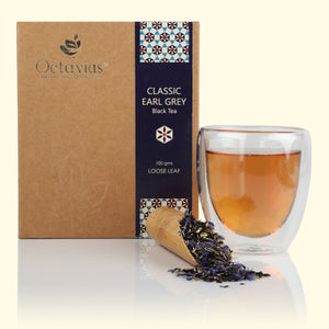 
                  
                    Load image into Gallery viewer, Classic Earl Grey Black Tea Loose Leaf in Kraft Box - 100 Gms
                  
                