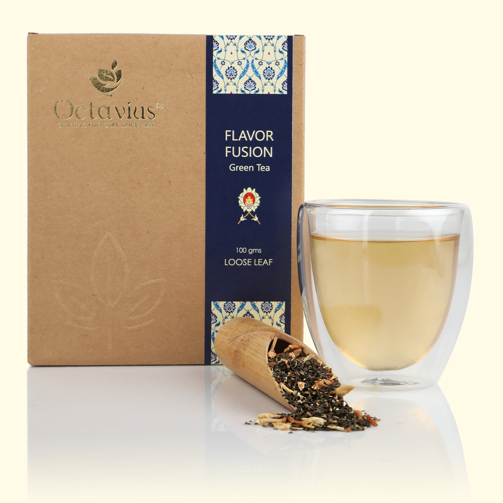 Flavour Fusion Green Tea Loose Leaf in Kraft Box - 100 Gms