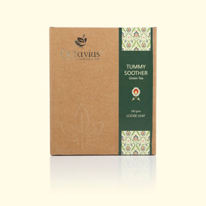 
                  
                    Load image into Gallery viewer, Tummy Soother Green Tea Loose Leaf in Kraft Box - 100 Gms
                  
                