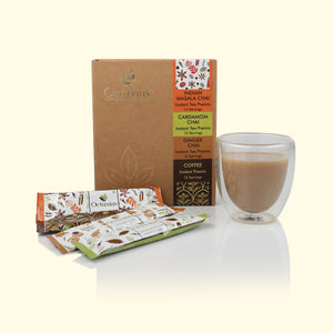 
                  
                    Load image into Gallery viewer, 4 in 1 Instant Premix - Indian Masala, Ginger, Cardamom, Coffee 50 Sachets 
                  
                