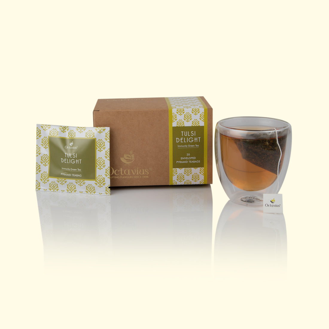 Tulsi Delight - 20  Enveloped Pyramid Tea Bags