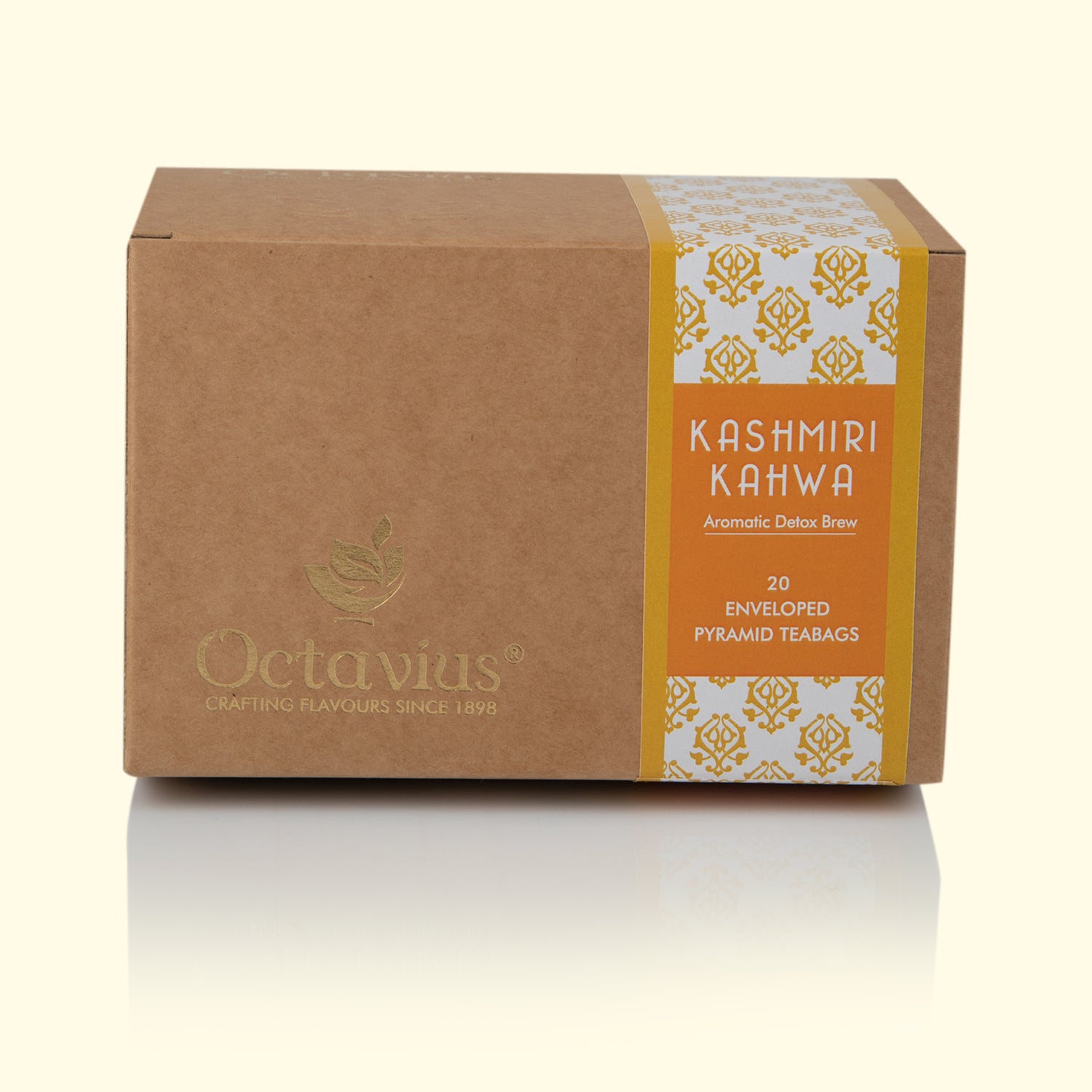 Kashmiri Kahwa - 20  Enveloped Pyramid Tea Bags