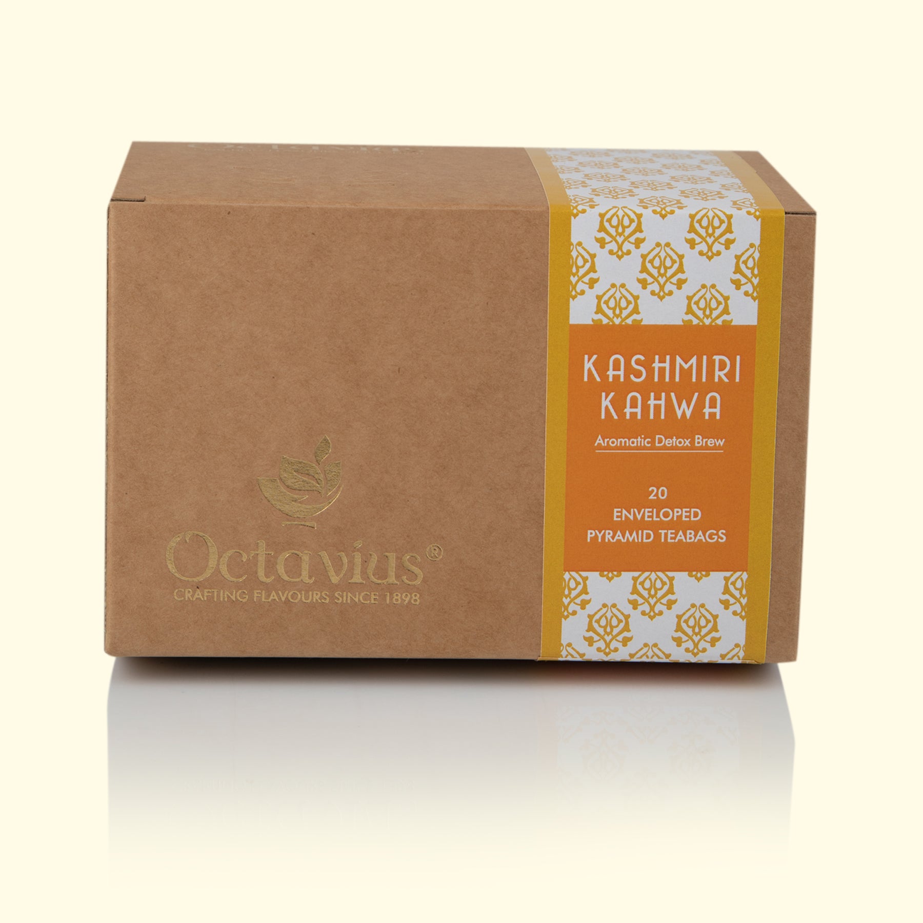 Kashmiri Kahwa - 20  Enveloped Pyramid Tea Bags