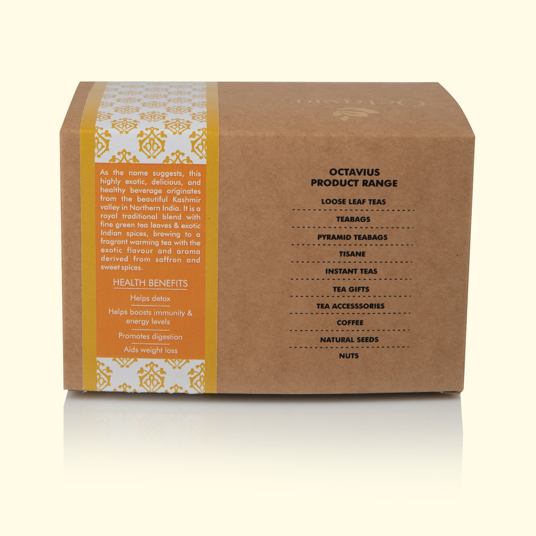 Kashmiri Kahwa - 20  Enveloped Pyramid Tea Bags
