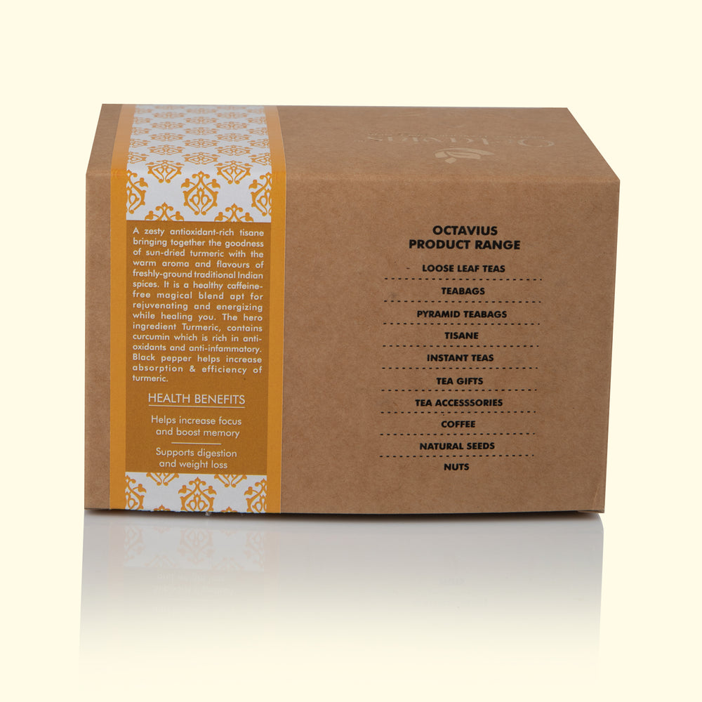 
                  
                    Load image into Gallery viewer, Spiced Turmeric Herbal - 20 Enveloped Pyramid Tea Bags
                  
                