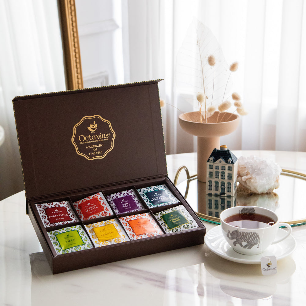 Aroma Black  Green Tea Assortment Individual Envelope  Tea Bags  Golden  Tips Tea India