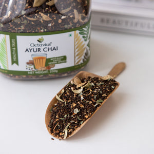 
                  
                    Load image into Gallery viewer, Ayur Chai (With Eight Exotic Herbal Spices) - 250 Gms Jar
                  
                