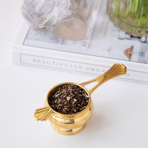 
                  
                    Load image into Gallery viewer, Octavius Vintage Brass Tea Strainer with long handle ( 5 cms base diameter)
                  
                