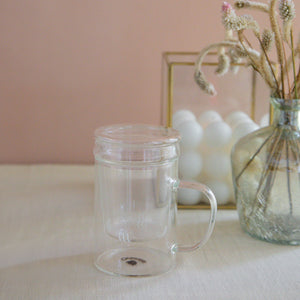
                  
                    Load image into Gallery viewer, Borosilicate Glass Green Tea Mug With Infuser
                  
                