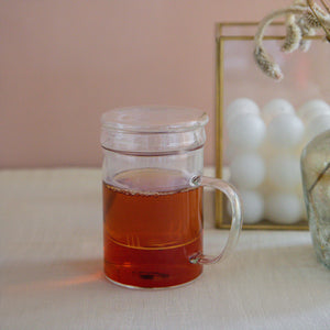 
                  
                    Load image into Gallery viewer, Borosilicate Glass Green Tea Mug With Infuser
                  
                