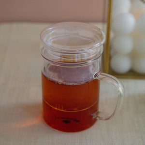 
                  
                    Load image into Gallery viewer, Borosilicate Glass Green Tea Mug With Infuser
                  
                