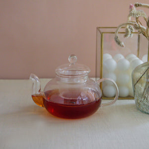 
                  
                    Load image into Gallery viewer, Round Borosilicate Glass Teapot With Glass Infuser
                  
                